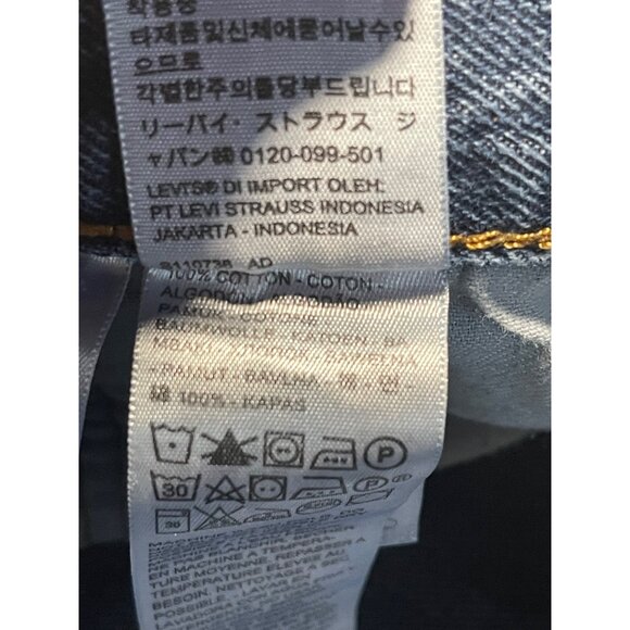 Levi's Mens 501 Original Fit Button Fly Blue Jeans Denim Size 31 Measures 31x32 - Picture 10 of 12